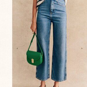 Sezane Le Crop jeans in denim blue- Size 0